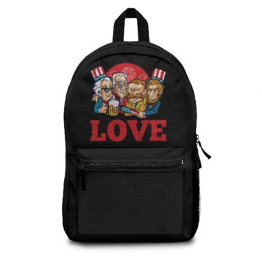 Love America American Presidents USA 4th Of July Backpacks