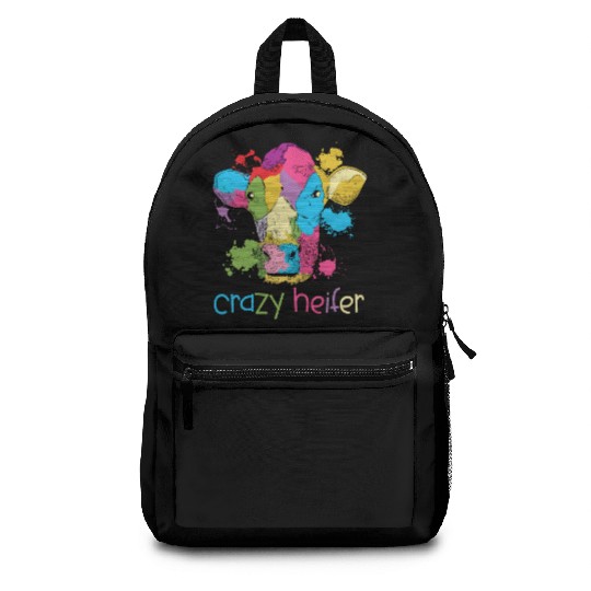 Crazy Heifer Cow Whisperer Cow Farming Farm Backpacks