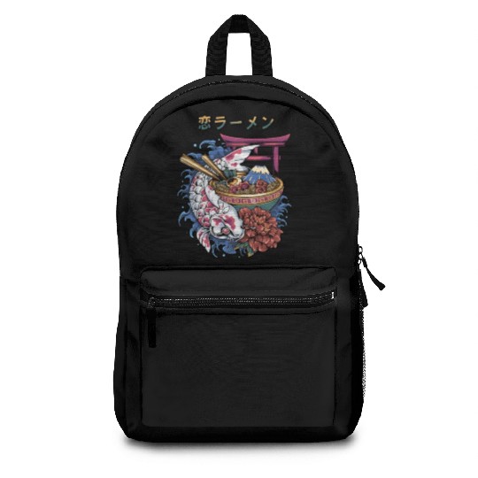 koi fish ramen Backpacks