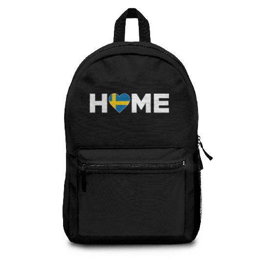 Sweden Home Country Swedish Flag Sweden Heart Backpacks