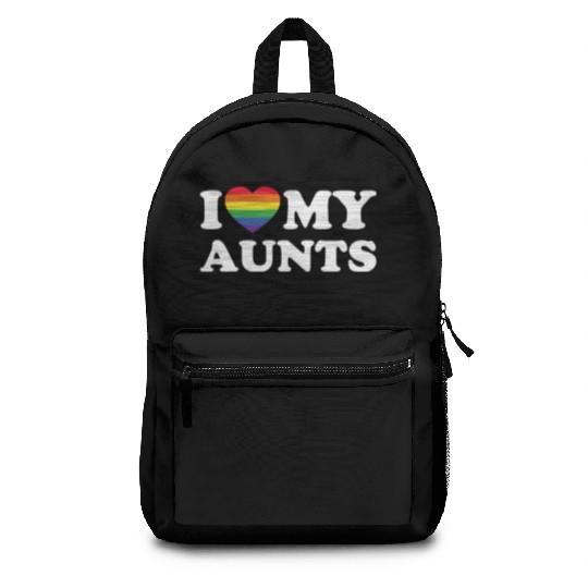 LGBTQ I Love My Aunts Aunties Lesbian Trans Backpacks