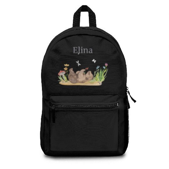 Forest Animal Bear Flowers Name David Backpacks