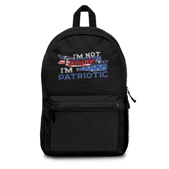 Beer Not Drunk America American Flag 4th Of July Backpacks