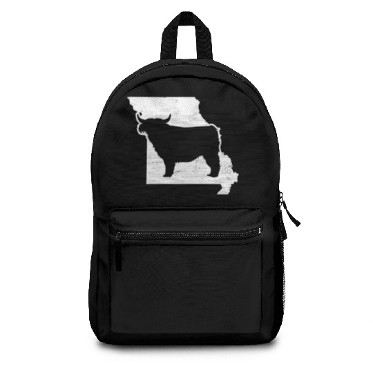 Highland Cow Patriotic Missouri 4th July Backpacks