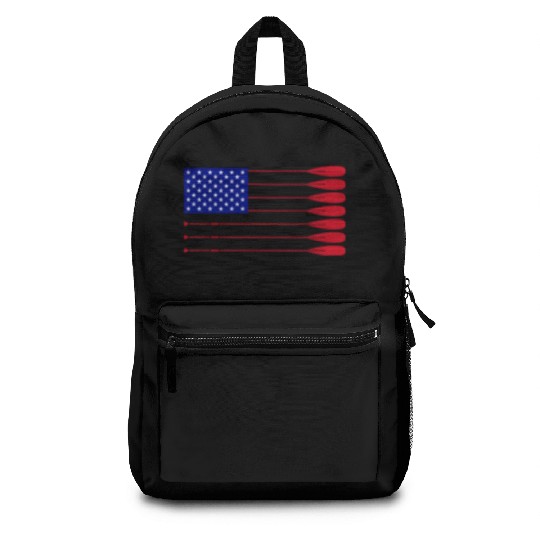 Cool American Flag Rowing Oar Funny Paddle Lover Backpacks