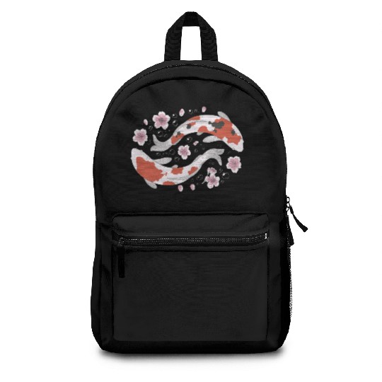 Japanese Koi Fish and Cherry Blossom Backpacks