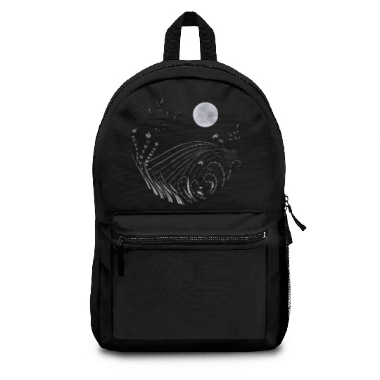 Full moon landscape Backpacks