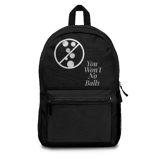 No Balls (White) Backpacks