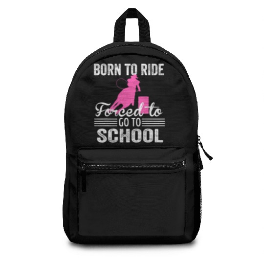 Born Ride Horse Forced To Go To School Funny Backpacks