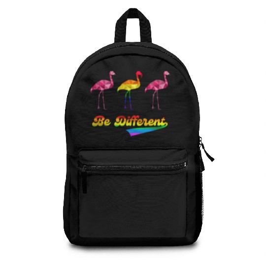 Flamingo LGBTQ Rainbow Flag Gay Pride Month Backpacks