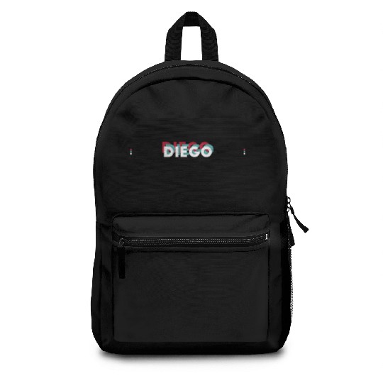 Diego Name - Funny Name Diego 80s theme Backpacks