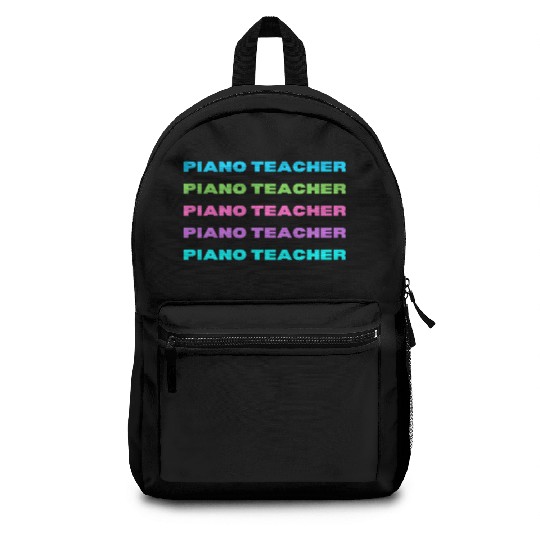 Piano Teacher Multi Color Backpacks