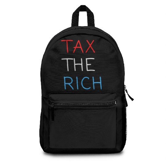 TAX THE RICH (Red, White and Blue letters) Backpacks
