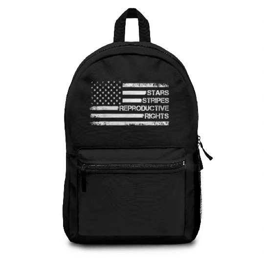 Stars Stripes Reproductive Rights US Flag 4th July Backpacks