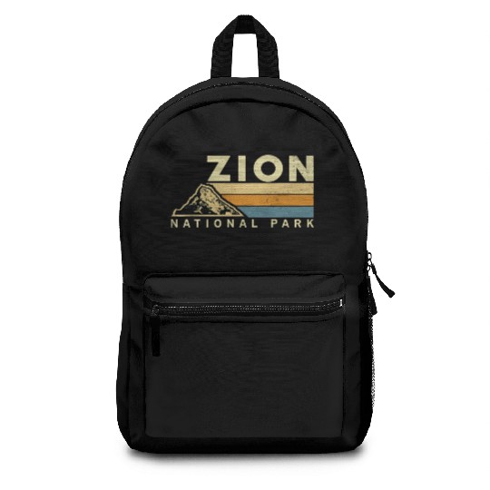 Retro Zion National Park US Vintage Utah Adventure Backpacks