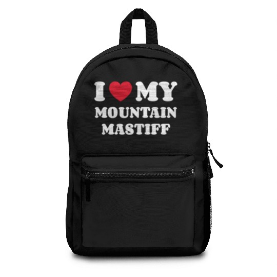 I Love My Mountain Mastiff Backpacks