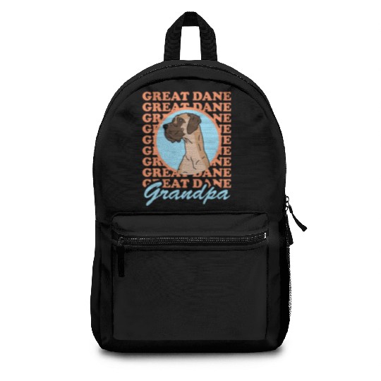 Great Dane Grandpa Dog Owner Great Danes Backpacks