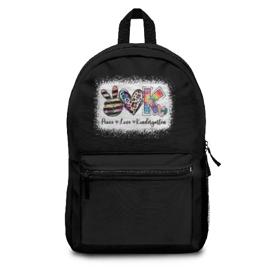 Grade Teacher Peace Love Kindergarten Team Kinder Backpacks