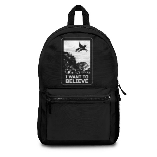 Unicorn "I Want To Believe" UAP Outfit Alien Ufo Backpacks