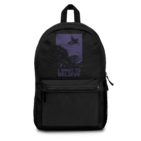 Unicorn "I Want To Believe" UAP Outfit Alien Ufo Backpacks