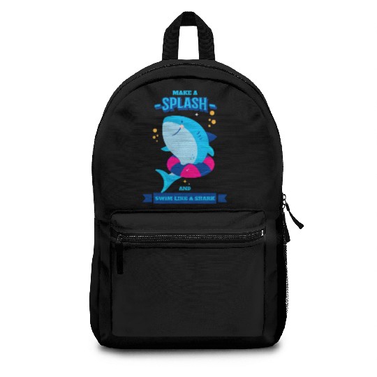 Learn To Swim Make A Spash And Swim Like A Shark Backpacks