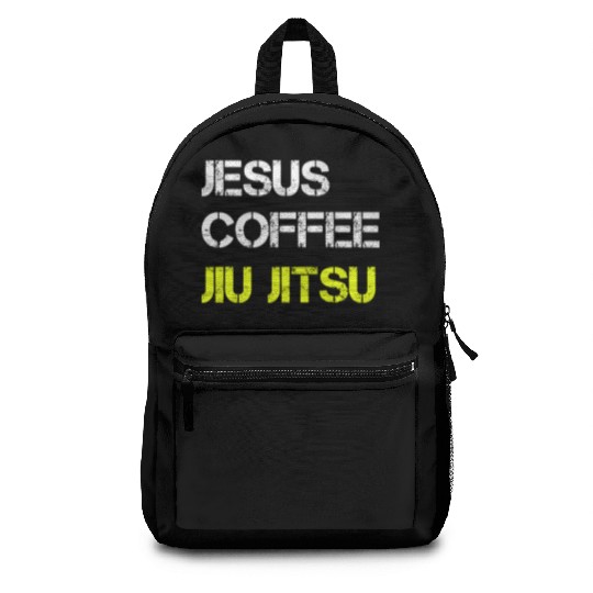 Jesus Coffee Jiu Jitsu Bjj Wrestling Mma Judo Mart Backpacks