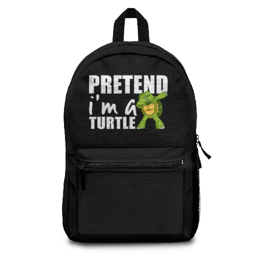 Pretend I'm A Turtle Funny Halloween Costume Backpacks