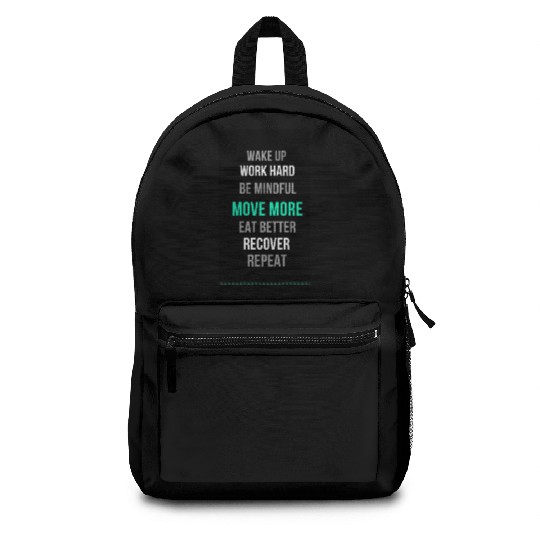 Wake up, work hard Backpacks