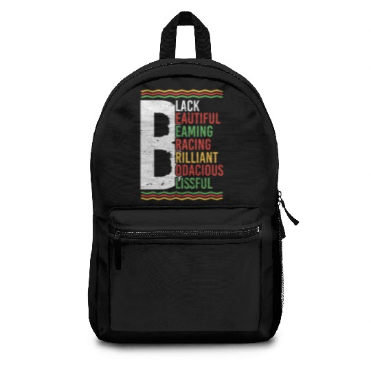 Black Beautiful Beaming Bracing Brilliant Backpacks
