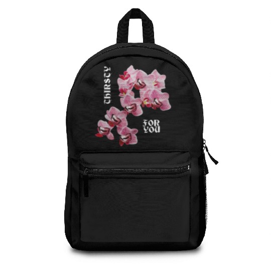 Orchid flower teeth creepy Orchid flower teeth cre Backpacks