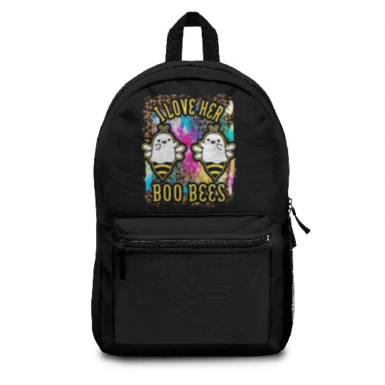 Halloween I love her Boo Bees Tie Dye Backpacks