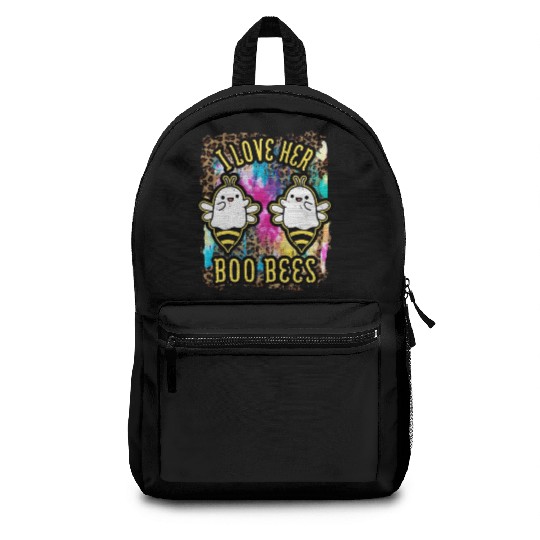 Halloween I love her Boo Bees Tie Dye Backpacks