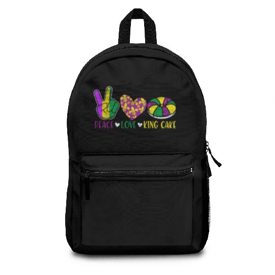 Peace Love King Cake Backpacks