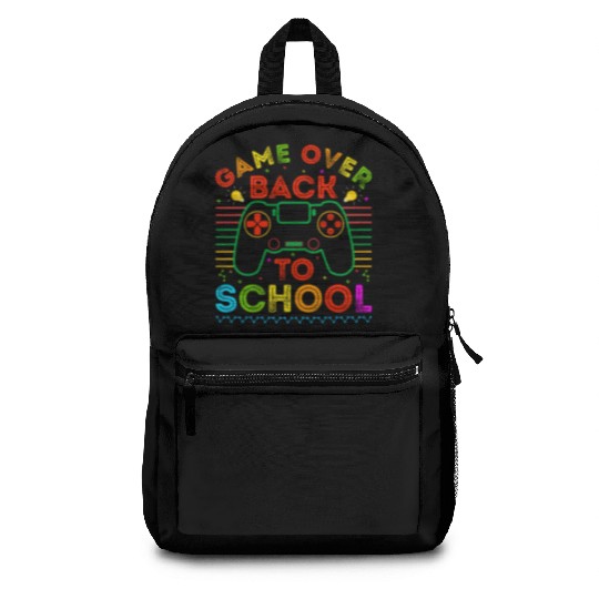 Back to School Funny Game Over Teacher Student Backpacks