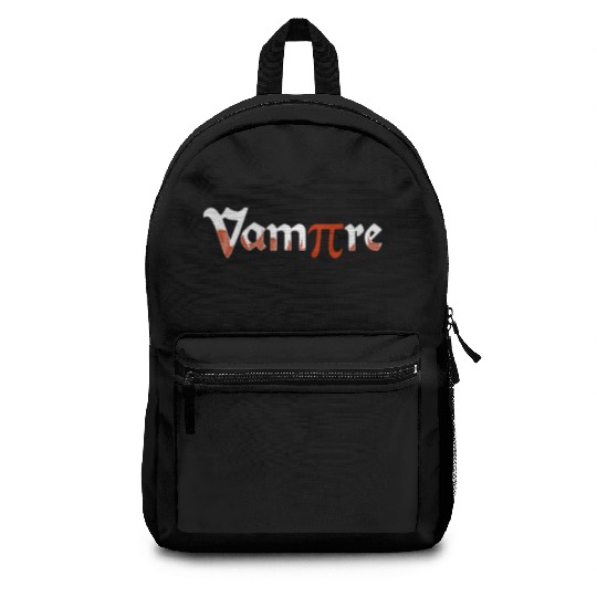 Vampire Funny Halloween PI Day Joke Costume Math Backpacks