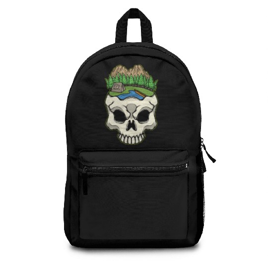 Skeleton Head Camp Campsite Camper Camping Backpacks