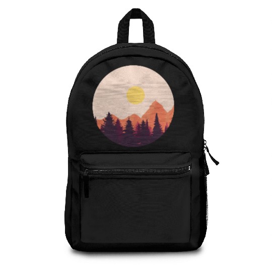 sunset horizon mountains Backpacks