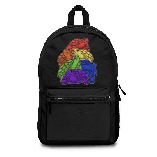 Turtle Stack LGBTQ Gay Pride Rainbow Flag LGBT Backpacks