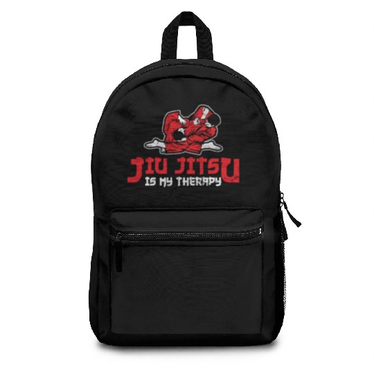 Jiu Jitsu Is My Therapy Brazilian JiuJitsu BJJ Jiu Backpacks