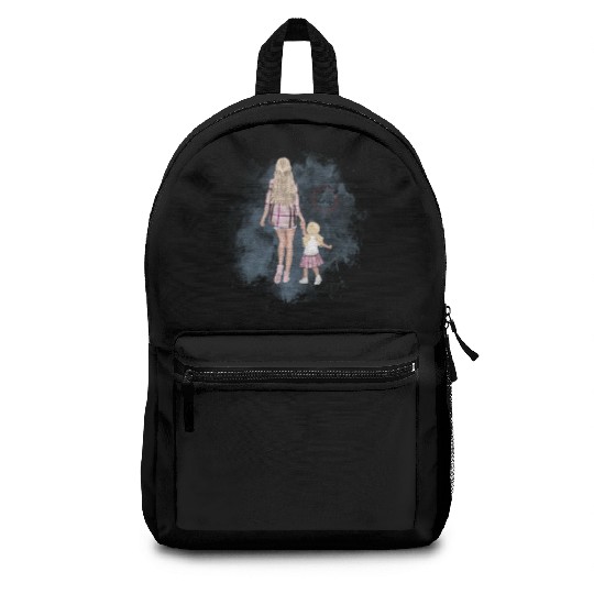 mother and daughter with love Backpacks