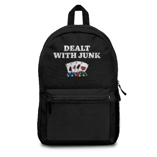 Dealt with Junk Gambler Poker Gambling Poker Backpacks