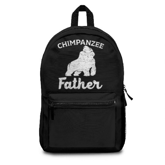 Chimpanzee Father Monkey Wildlife Animal Zookeeper Backpacks
