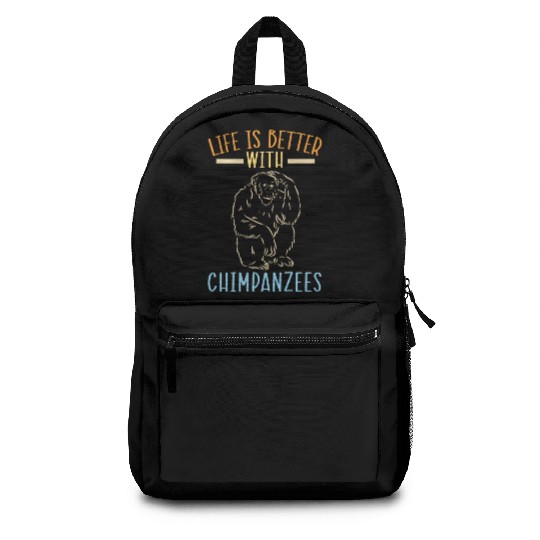 Life Is Better With Chimpanzees Monkey Zookeeper Backpacks