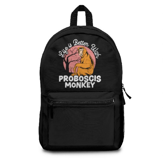 Life Is Better With Proboscis Monkey Ape Zookeeper Backpacks