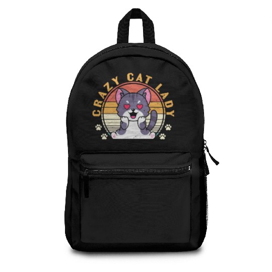Crazy cat Lady Backpacks