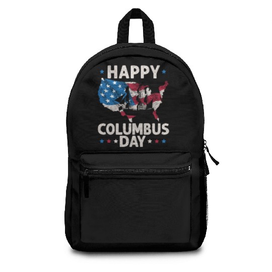 Happy Columbus Day Christopher Columbus Navigator Backpacks