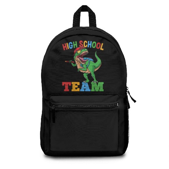 High School Team T-Rex Dinosaur Boys Backpacks