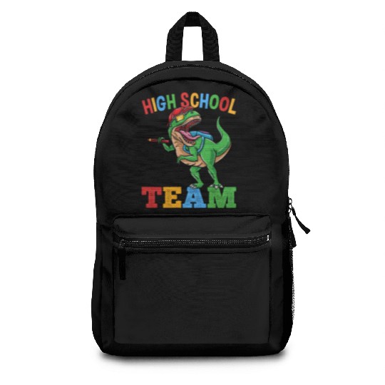 High School Team T-Rex Dinosaur Boys Backpacks