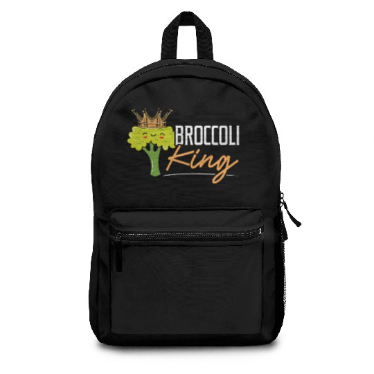 Broccoli King Broccoholic Vegetable Vegetarian Backpacks
