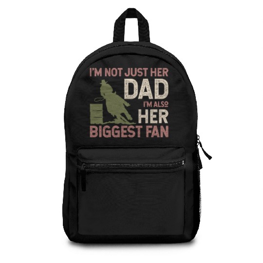 Barrel Racer Racing Horse Riding Dad Fathers day Backpacks